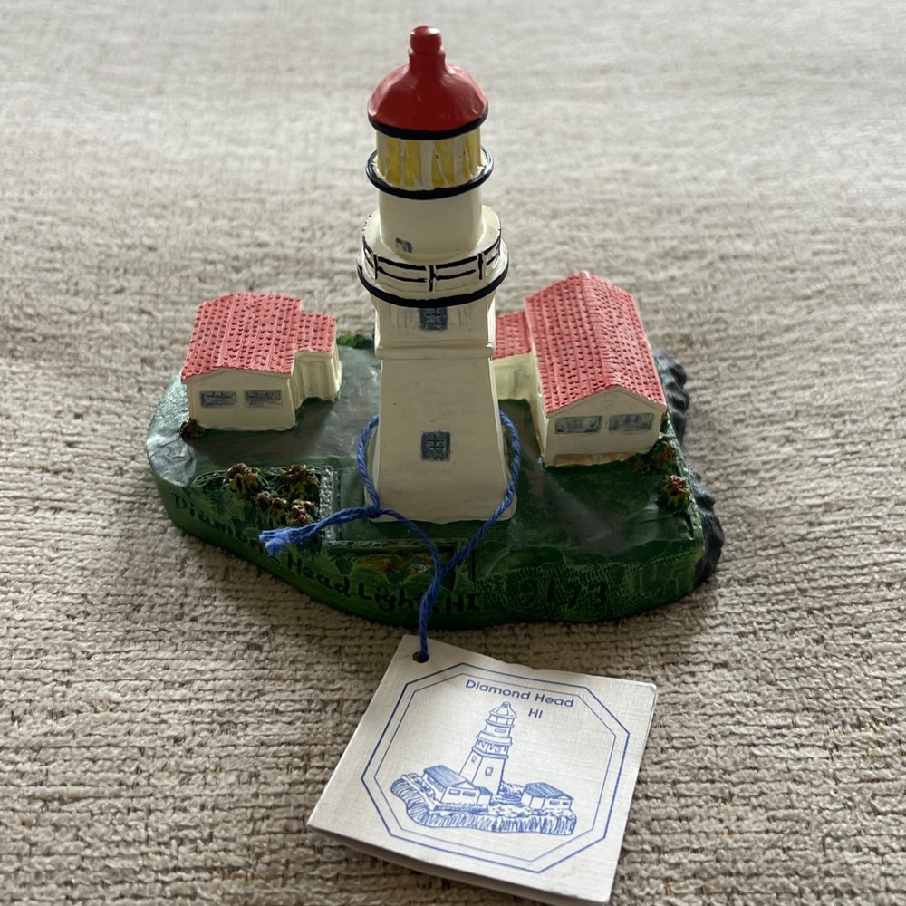 Spoontiques Diamond Head HI Lighthouse Figurine 009173 Hawaii Nautical Decor NWT
